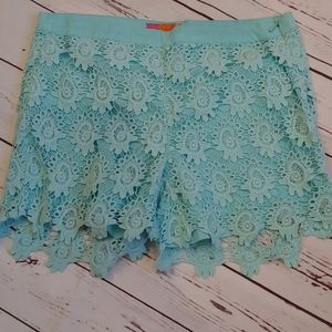 Aqua lace shorts size 1